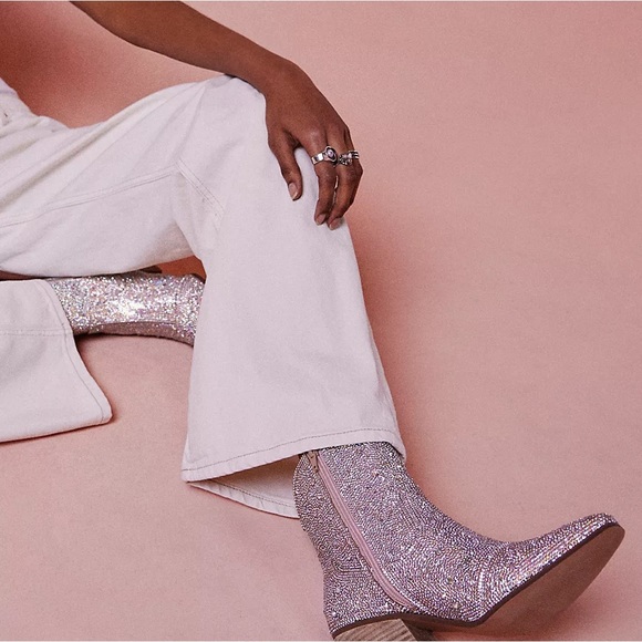 NWT Matisse Party Favor Western Boots - Clear Crystal 7.5 - Picture 3 of 6